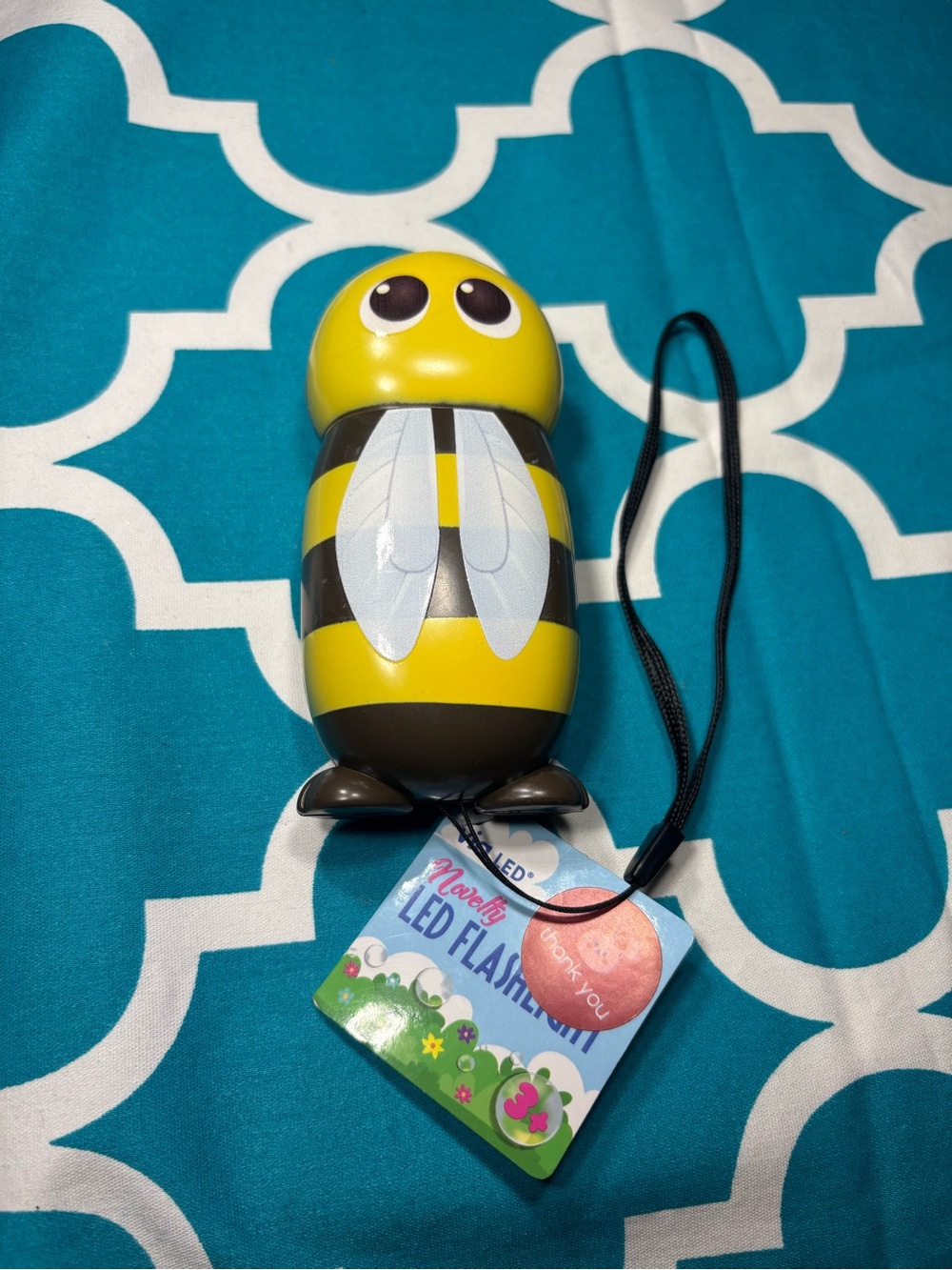New Cute Bee LED Flashlight Novelty - Yellow & Black